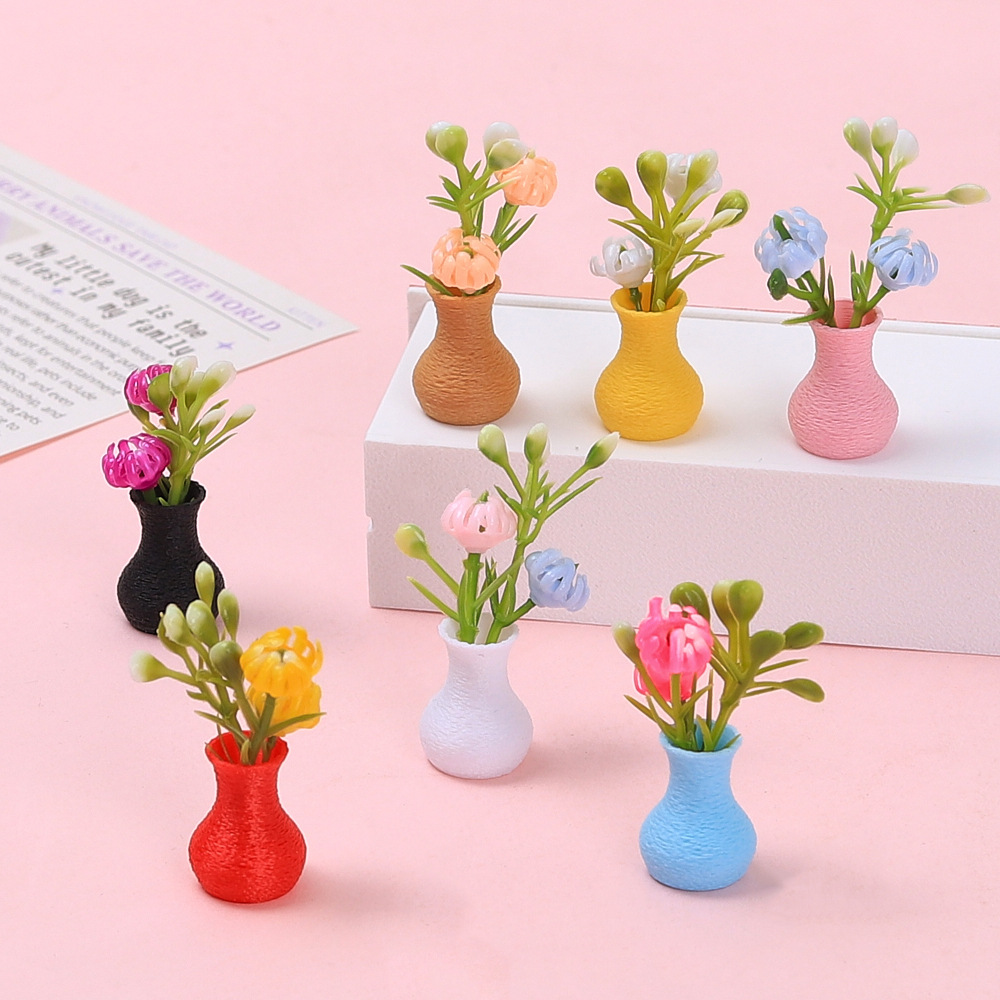 Resin Art Bottle - 10/100Pcs Miniature 3D Mini Flower Bottle
