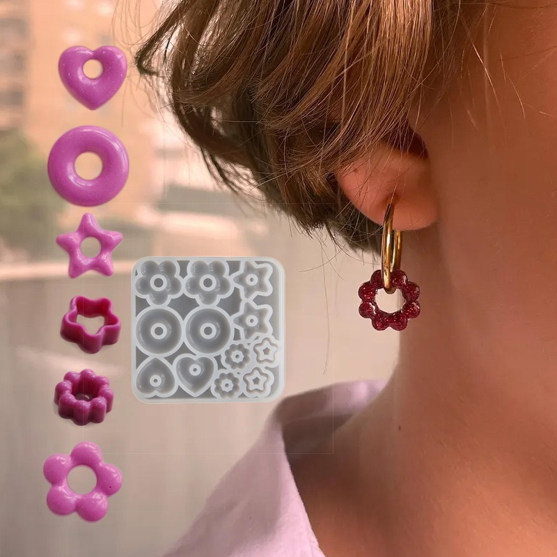 Resin Art Ring - 3D Multifuntional Jewelry Molds Pendant Earrings