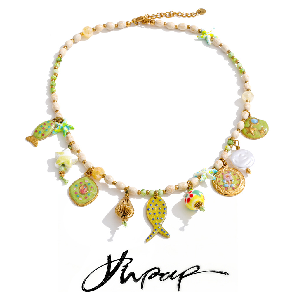 Resin Art Necklace - Yhpup Exclusive Stainless Steel Resin Starfish