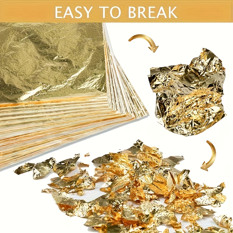 Resin Art Anniversary Gift - Set of 100Pcs Imitation Gold Foil