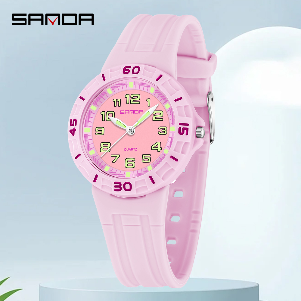 Resin Art Underwater - SANDA 6386 Student Quartz Watch 50m