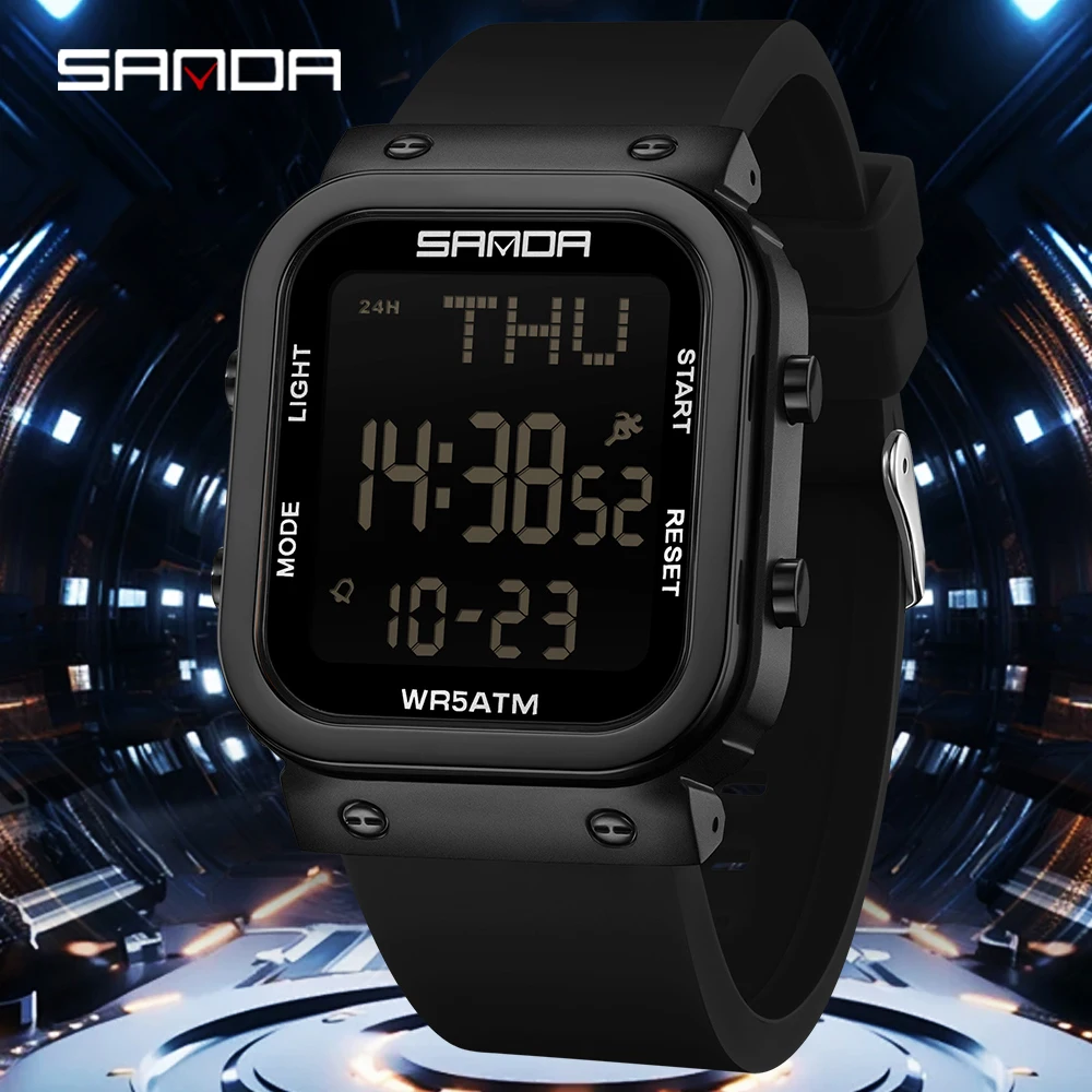 Resin Art Underwater - SANDA Digital Watch Men Military Army