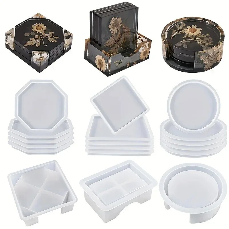Resin Art Jewellery - Coaster Resin Molds Set Include 1pc