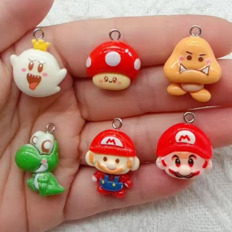 Resin Art Essentials - 10pcs resin cartoon pendant, DIY jewelry