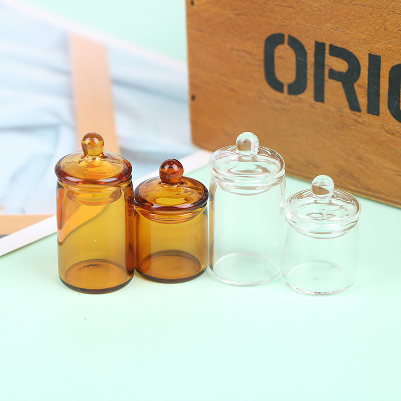Resin Art Bottle - 1:12 Dollhouse Mini Glass Candy Jar
