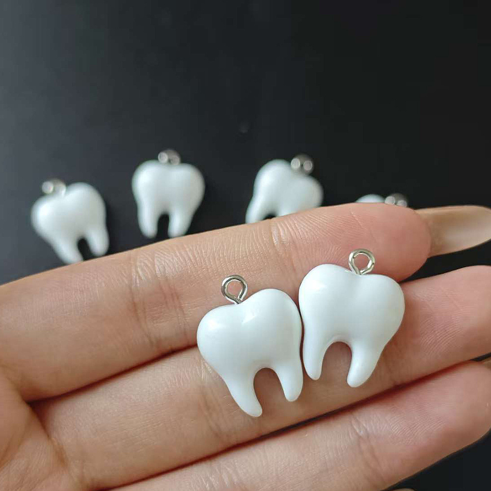 10pcs Cute White Teeth Resin P - Resin Art Essentials recension och pris