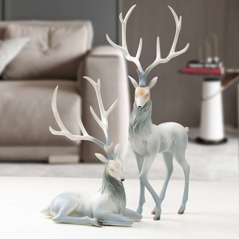 Light Luxury Elk Resin Crafts  - Resin Art Anniversary Gift recension och pris