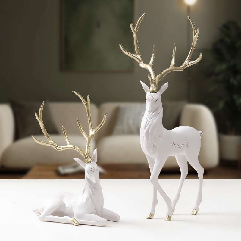Light Luxury Elk Resin Crafts  - Resin Art Anniversary Gift recension och pris