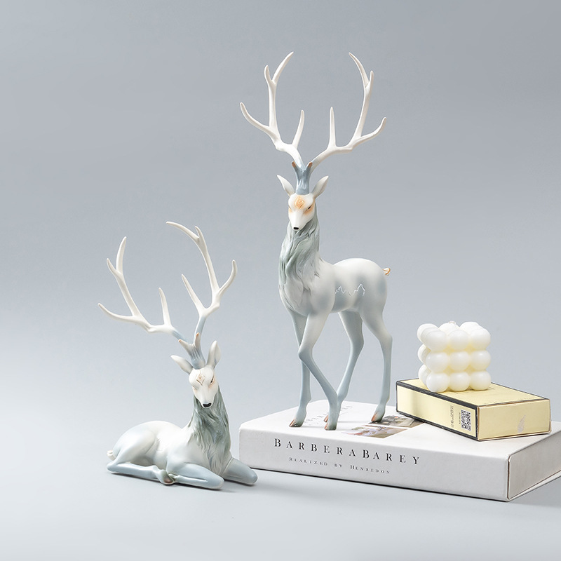 Light Luxury Elk Resin Crafts  - Resin Art Anniversary Gift recension och pris