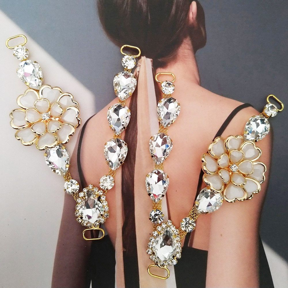 1Pair Flower Crystal Rhineston - Resin Art Ring recension och pris