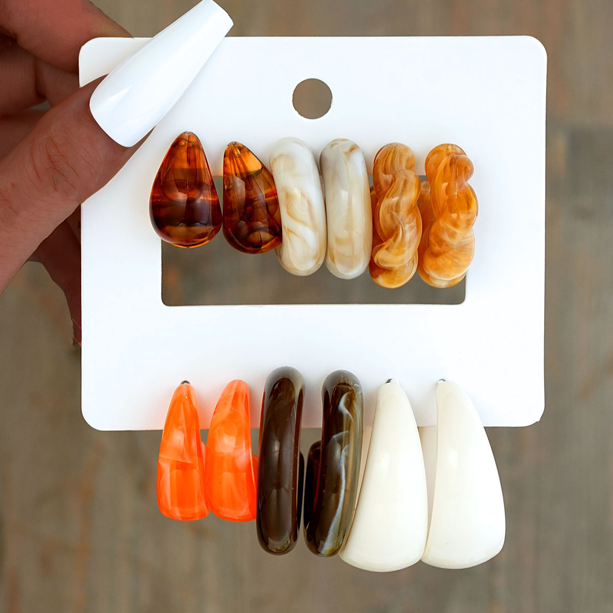 12pcs Bohemian Colorful Resin  - Resin Art Ring recension och pris