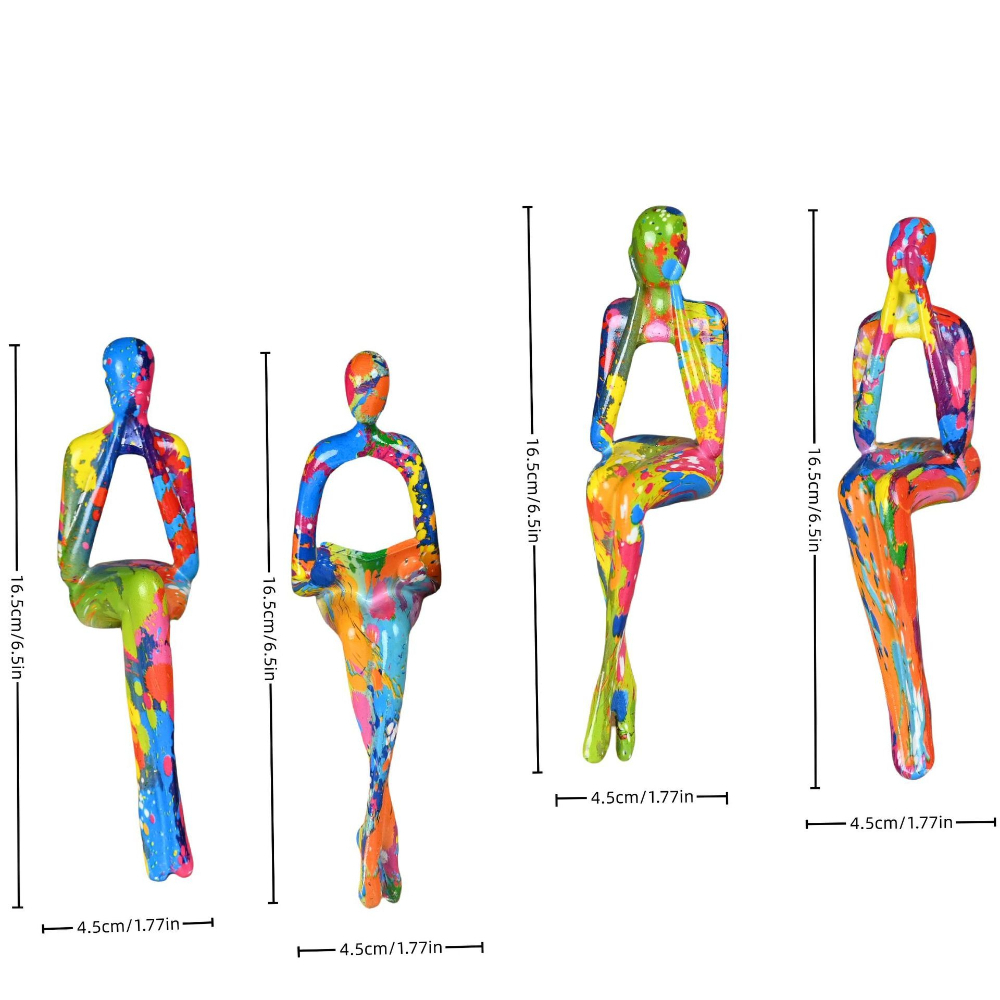 4-Piece Character Abstract Thi - Resin Art Anniversary Gift recension och pris