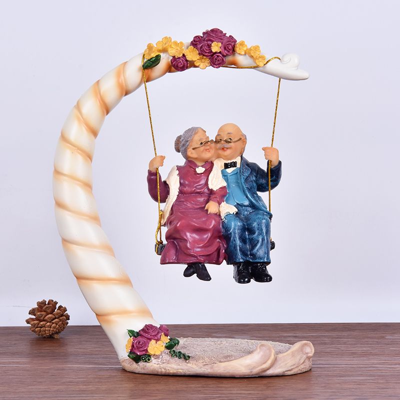 Chinese Swing Old Couples Resi - Resin Art Anniversary Gift recension och pris