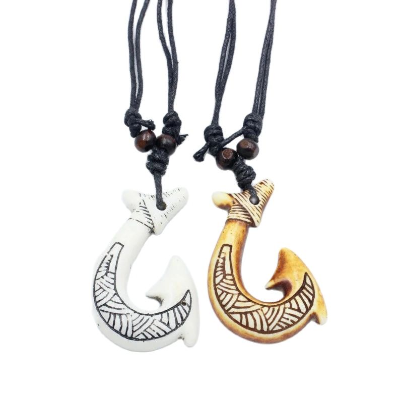 New Zealand Maori fishhook nec - Resin Art Necklace recension och pris