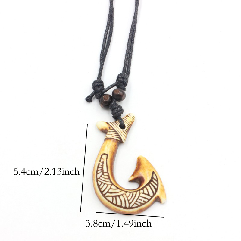 New Zealand Maori fishhook nec - Resin Art Necklace recension och pris