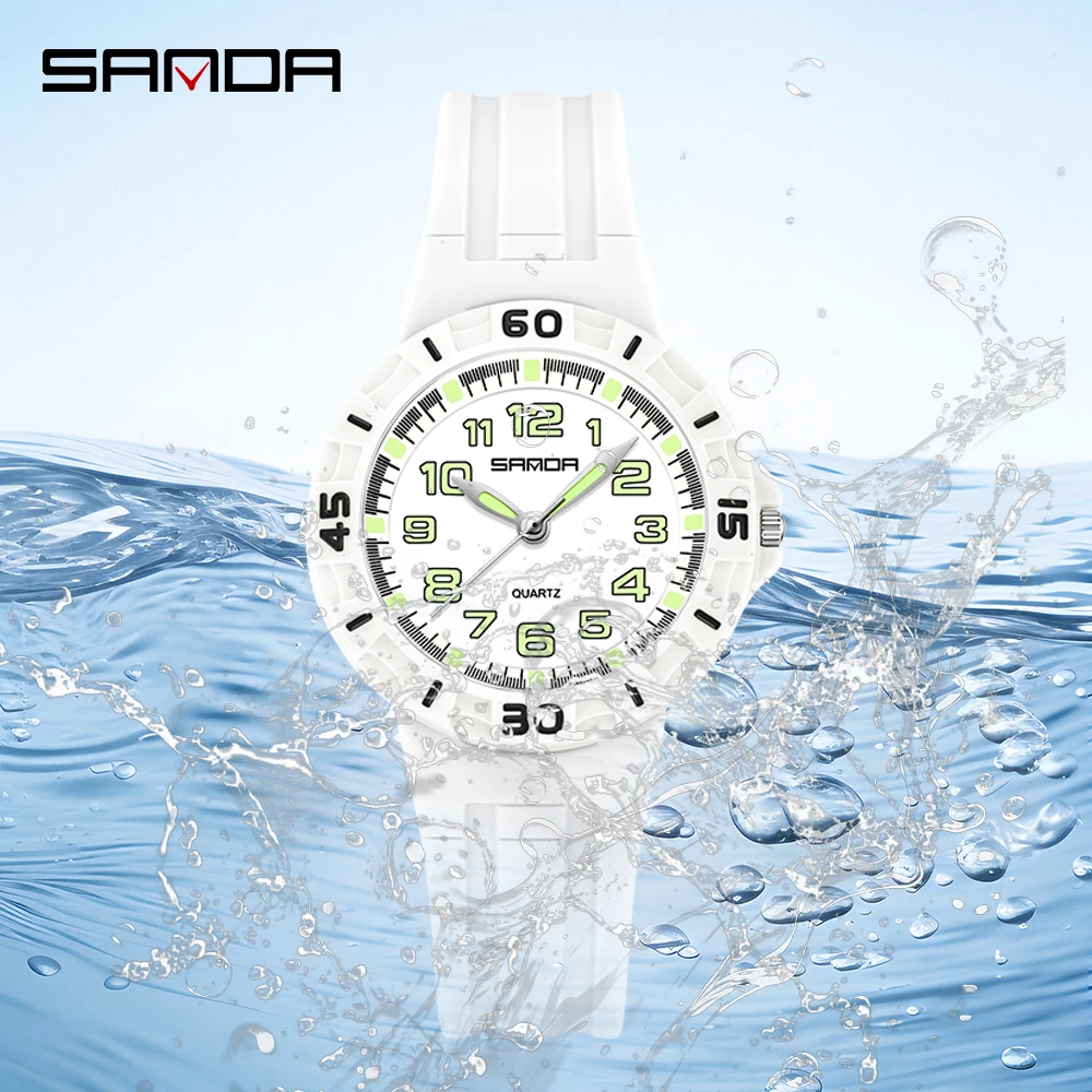 SANDA 6386 Student Quartz Watc - Resin Art Underwater recension och pris