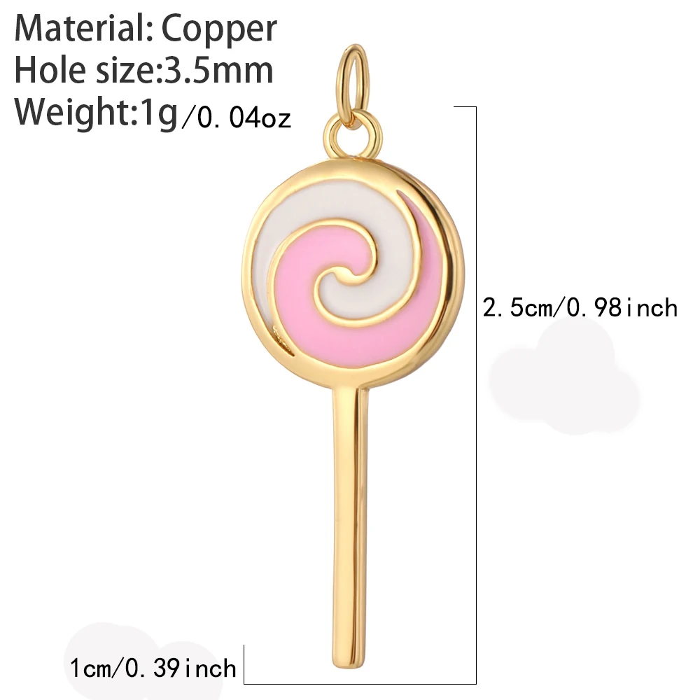 Bohemian Candy Lollipop Charm  - Resin Art Necklace recension och pris