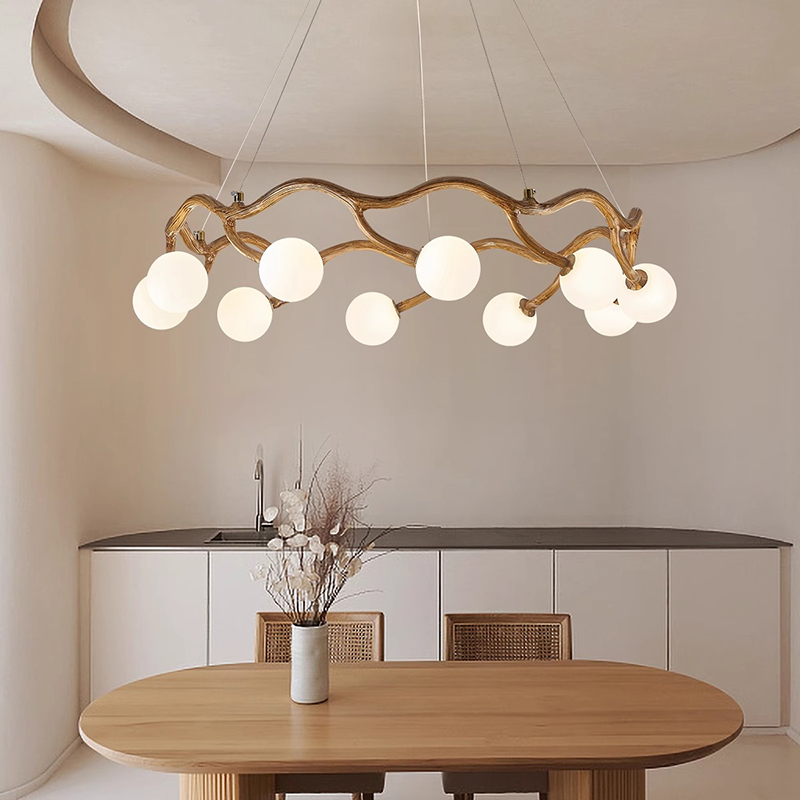 Modern White Glass Wood Chande - Resin Art On Wood recension och pris