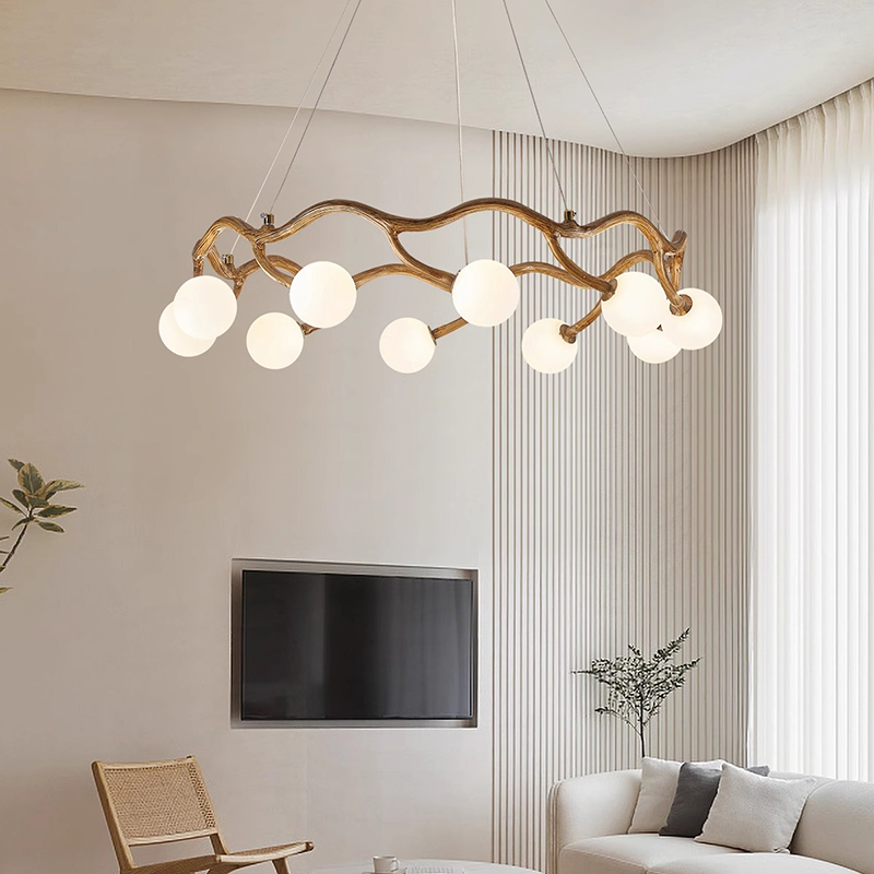 Modern White Glass Wood Chande - Resin Art On Wood recension och pris