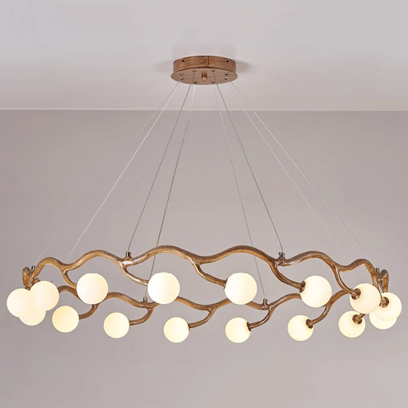 Modern White Glass Wood Chande - Resin Art On Wood recension och pris