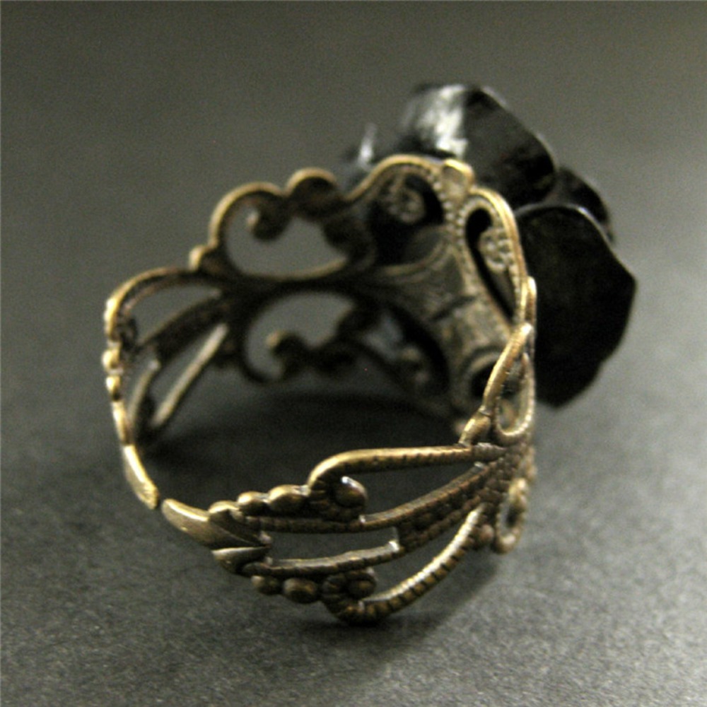 Temperament Retro Black Resin  - Resin Art Ring recension och pris