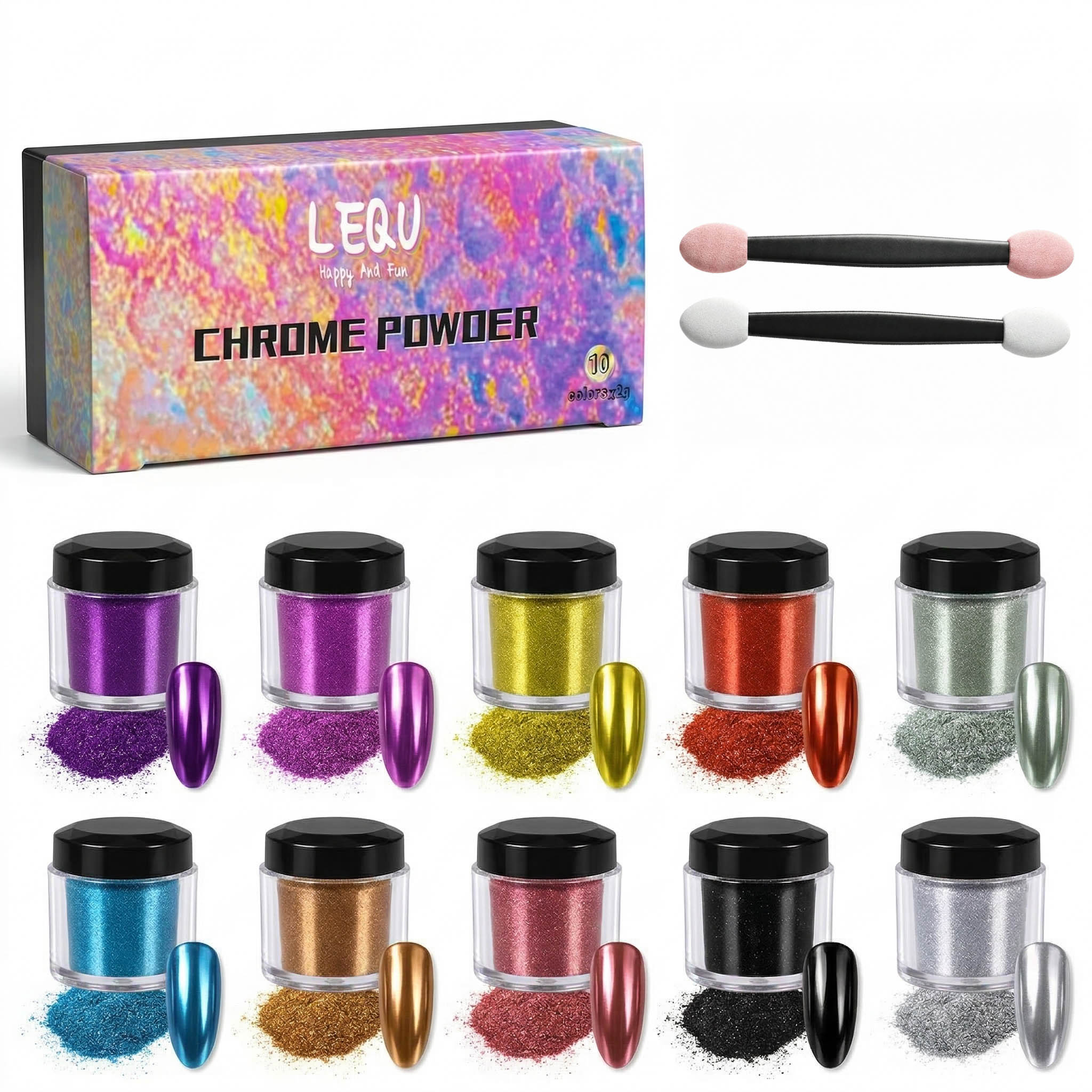 DIY 10-Color Magic Mirror Powd - Resin Art Ring recension och pris