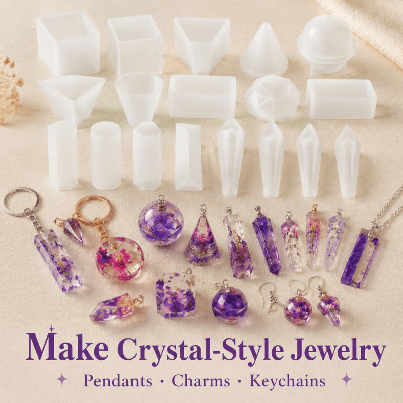 15pcs Crystal Resin Silicone M - Resin Art Jewellery recension och pris
