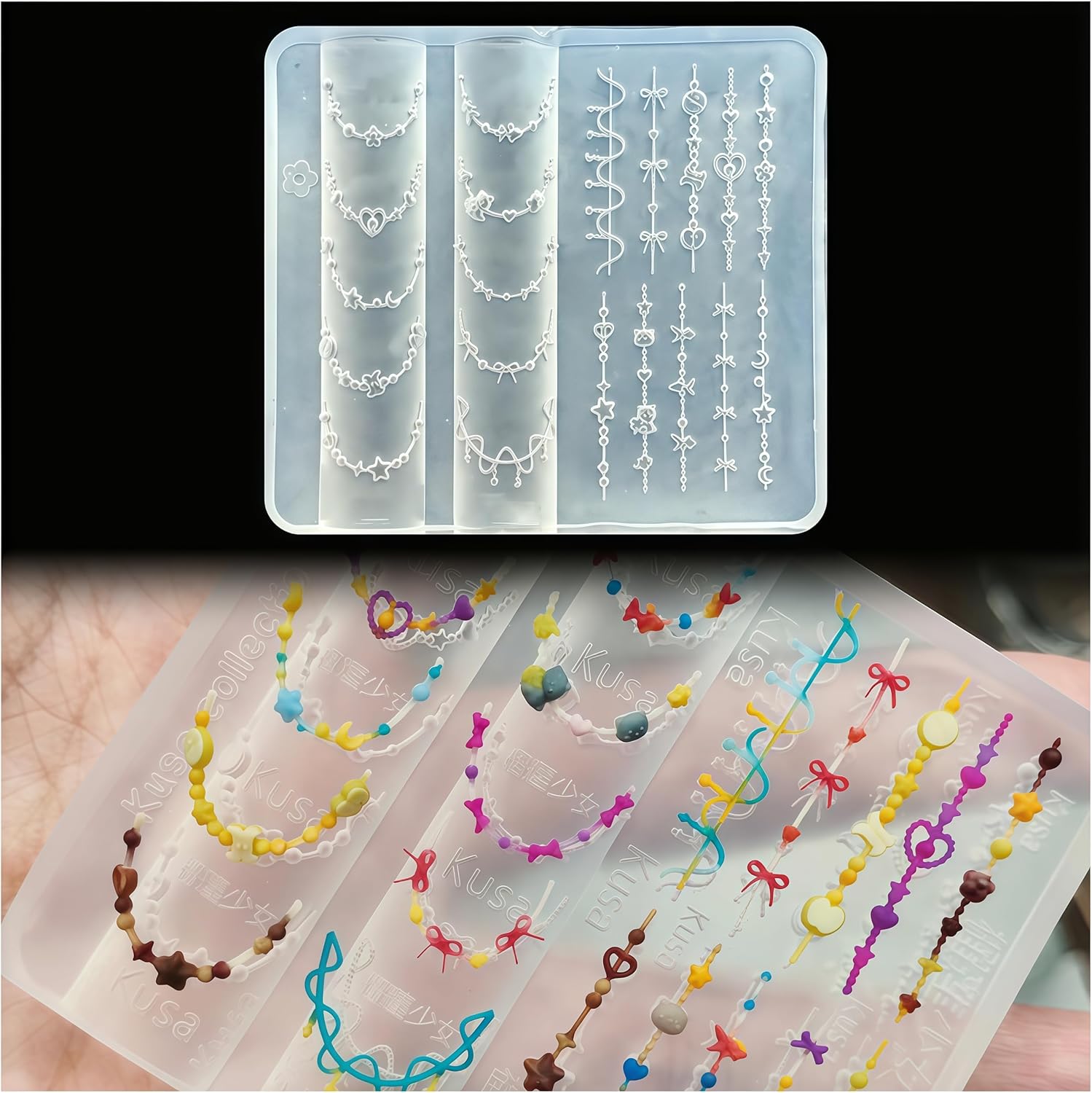 3D Bead Necklace Gel Nail Art  - Resin Art Necklace recension och pris