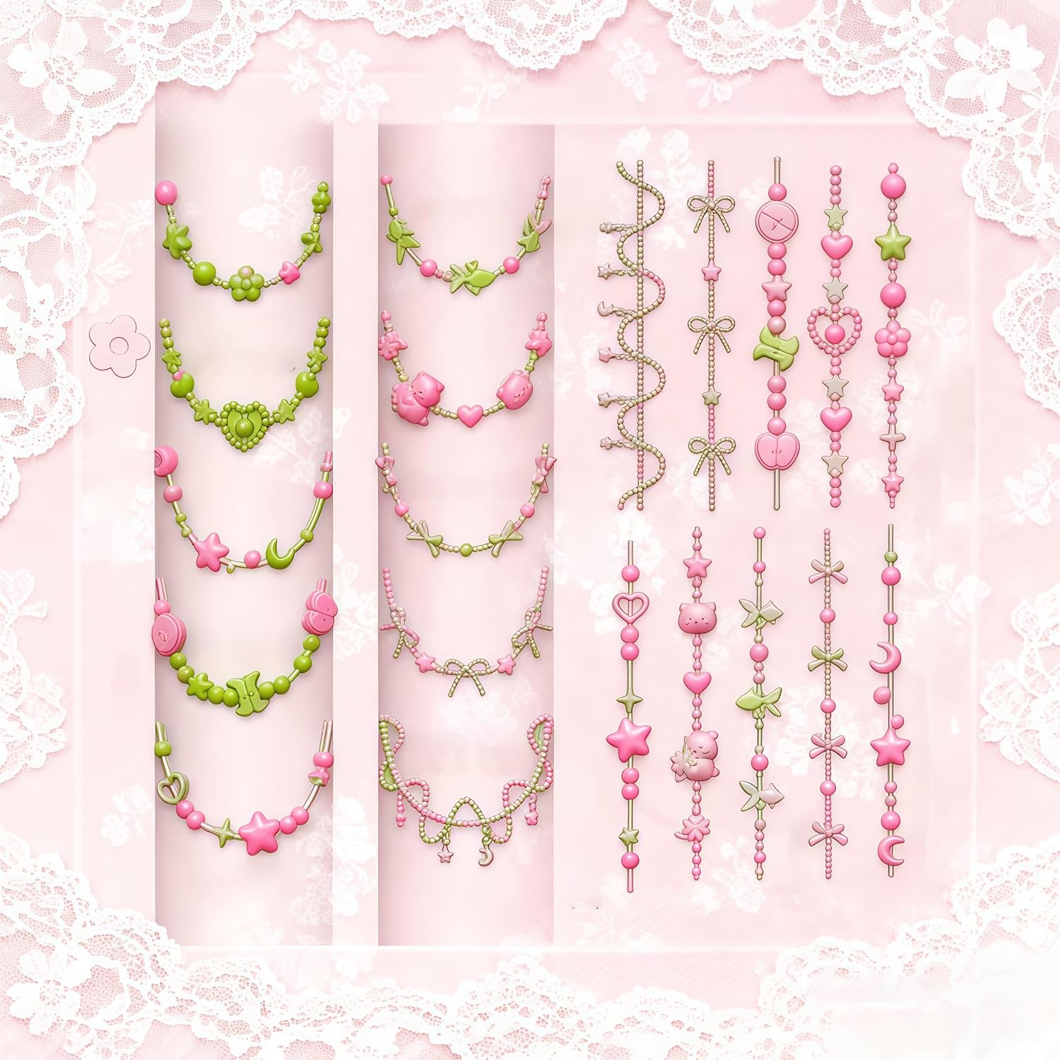 3D Bead Necklace Gel Nail Art  - Resin Art Necklace recension och pris