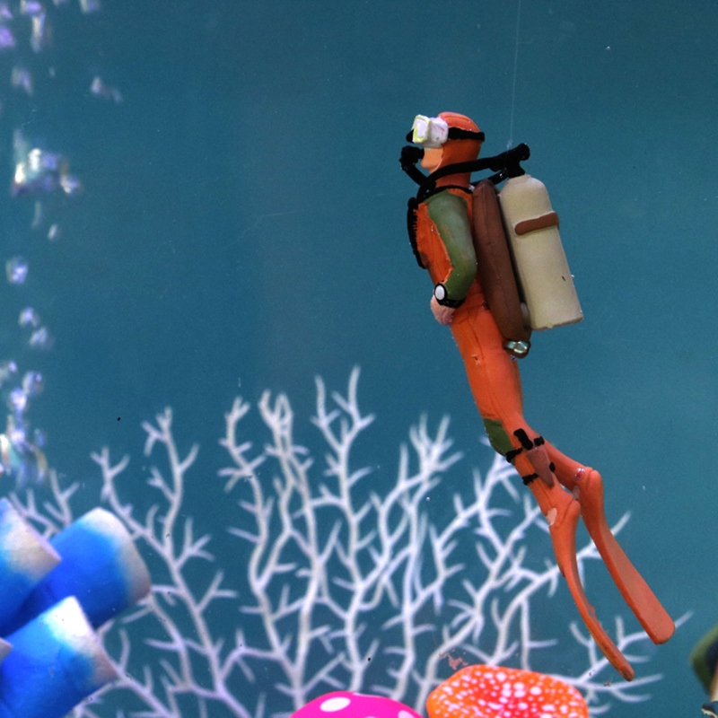 Aquarium Diver Decoration Floa - Resin Art Underwater recension och pris