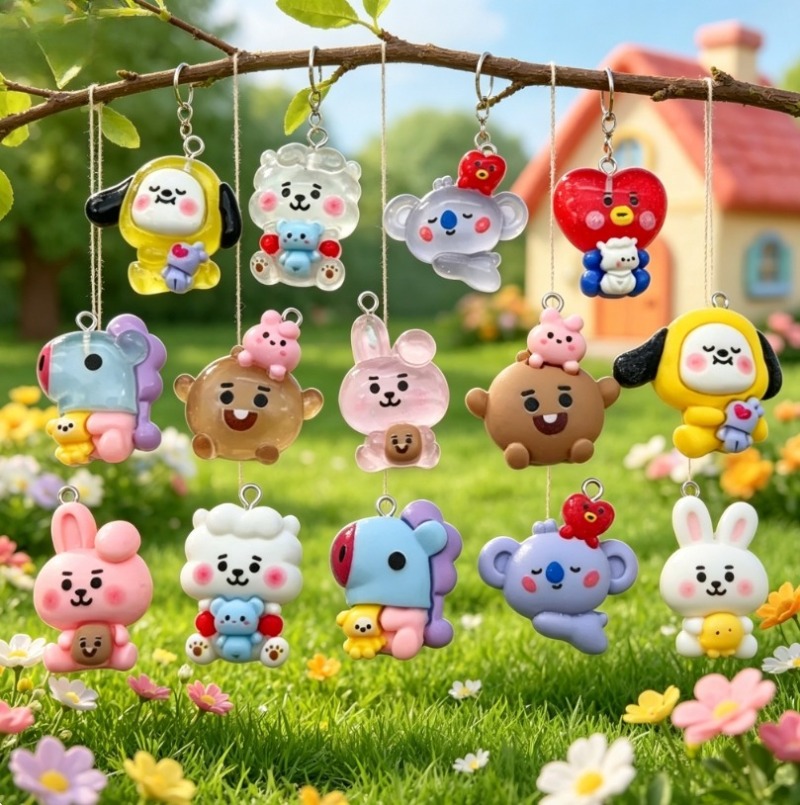 7pcs BT21 Resin Cartoon Charm  - Resin Art Essentials recension och pris