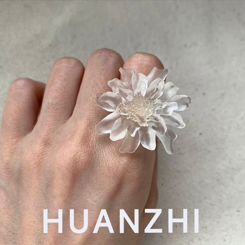 HUANZHI White Transparent Fros - Resin Art Ring recension och pris