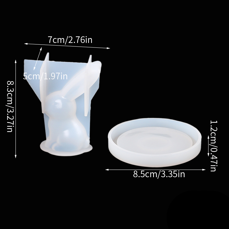 2Pcs 3D Bunny Ring Holder Sili - Resin Art Ring recension och pris