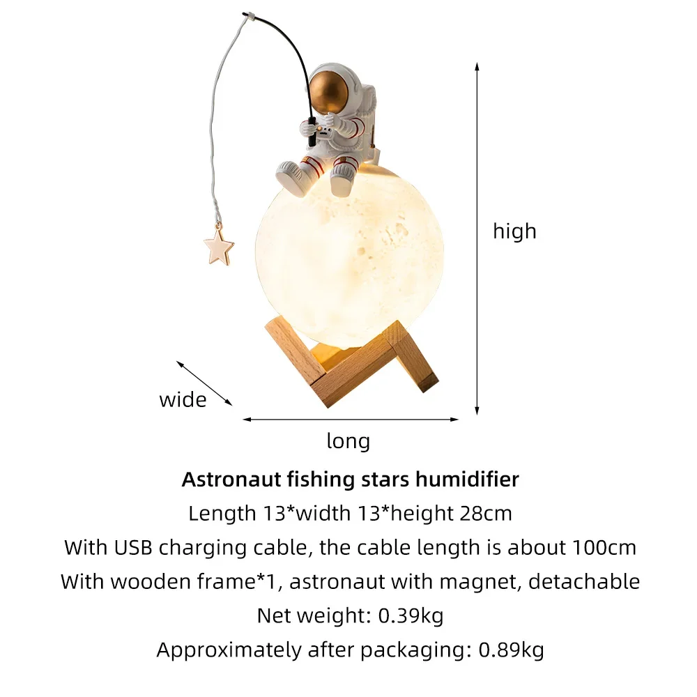 Nordic Astronaut Fishing Star  - Resin Art On Wood recension och pris