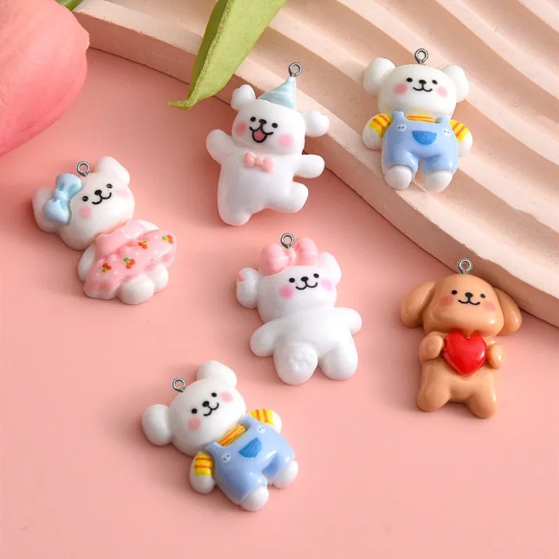 10pcs Cartoon Dog Resin Charms - Resin Art Essentials recension och pris
