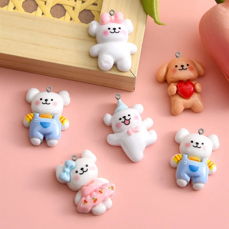 10pcs Cartoon Dog Resin Charms - Resin Art Essentials recension och pris