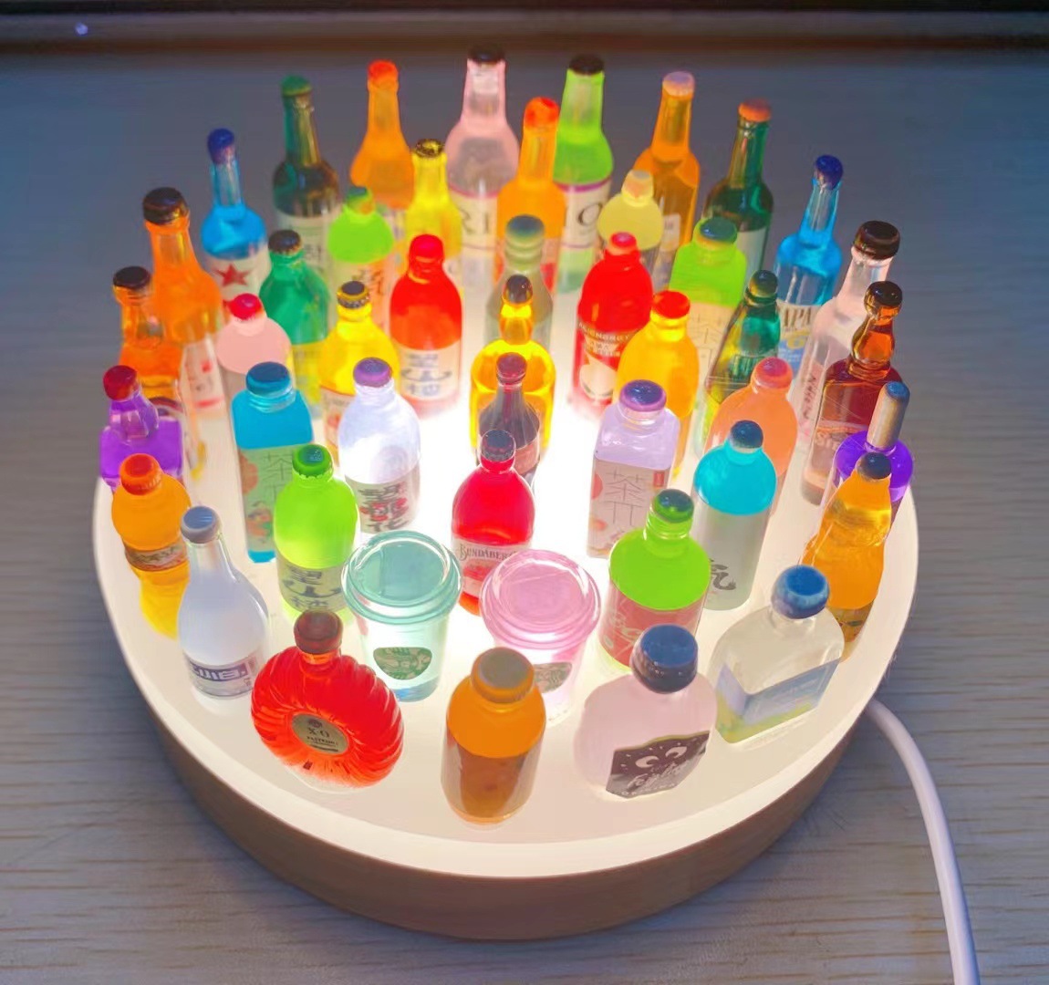 [20Pcs Random] Mini Wine Bever - Resin Art Bottle recension och pris