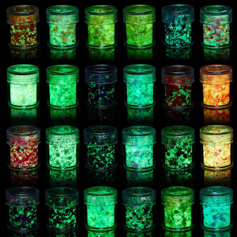 24 Colors Luminous Sequins Glo - Resin Art And Jewelry recension och pris