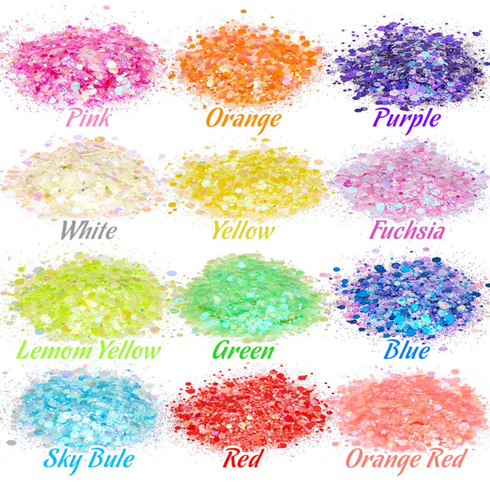 24 Colors Luminous Sequins Glo - Resin Art And Jewelry recension och pris