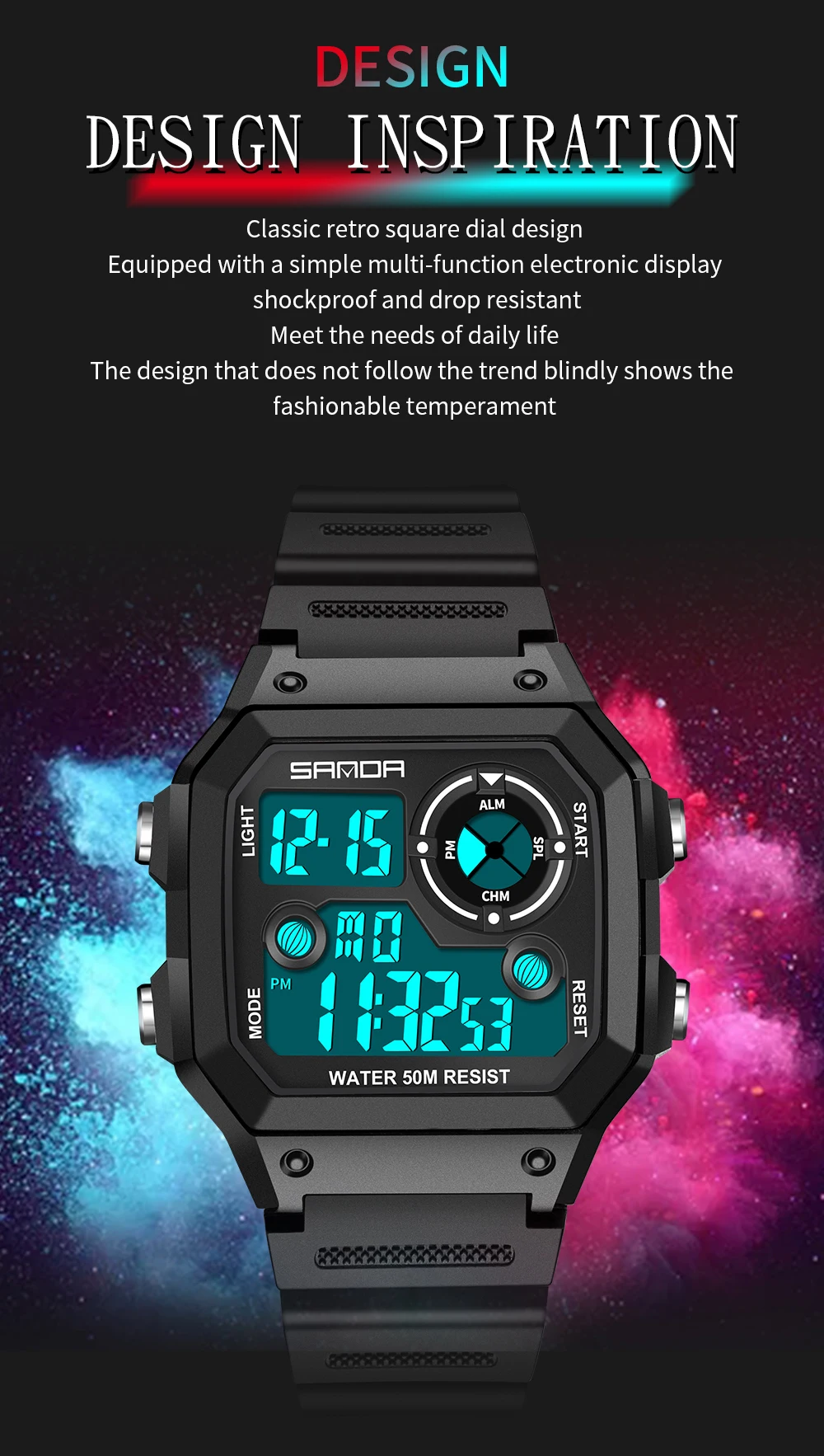 2026 SANDA 418 New Outdoor Spo - Resin Art Underwater recension och pris