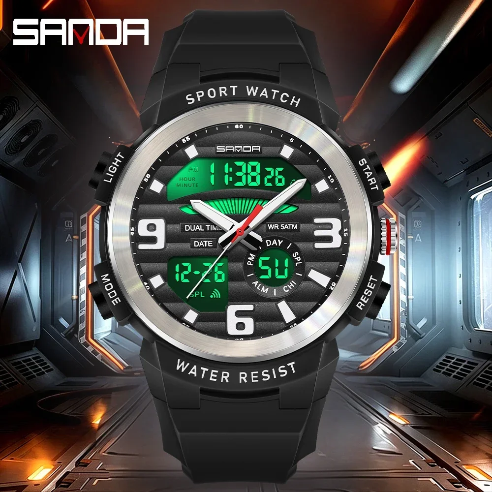 SANDA Multifunction Men Watch  - Resin Art Underwater recension och pris