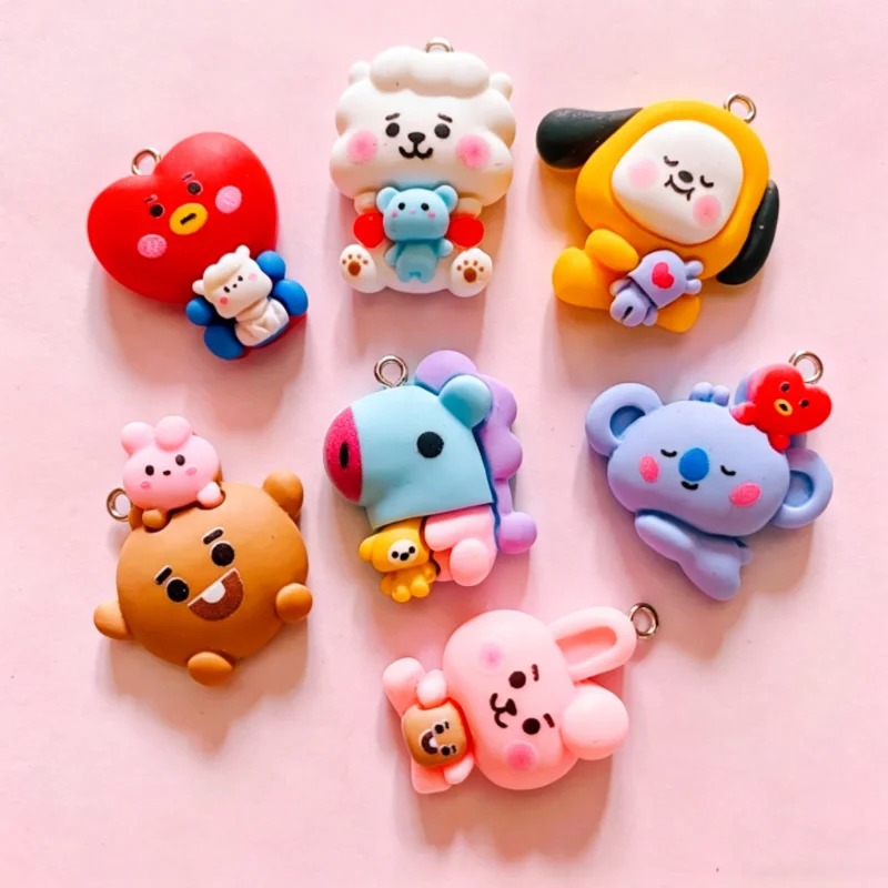 100PCS BT21 Resin Charms DIY C - Resin Art Jewellery recension och pris