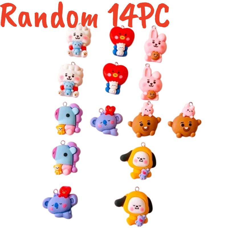 100PCS BT21 Resin Charms DIY C - Resin Art Jewellery recension och pris