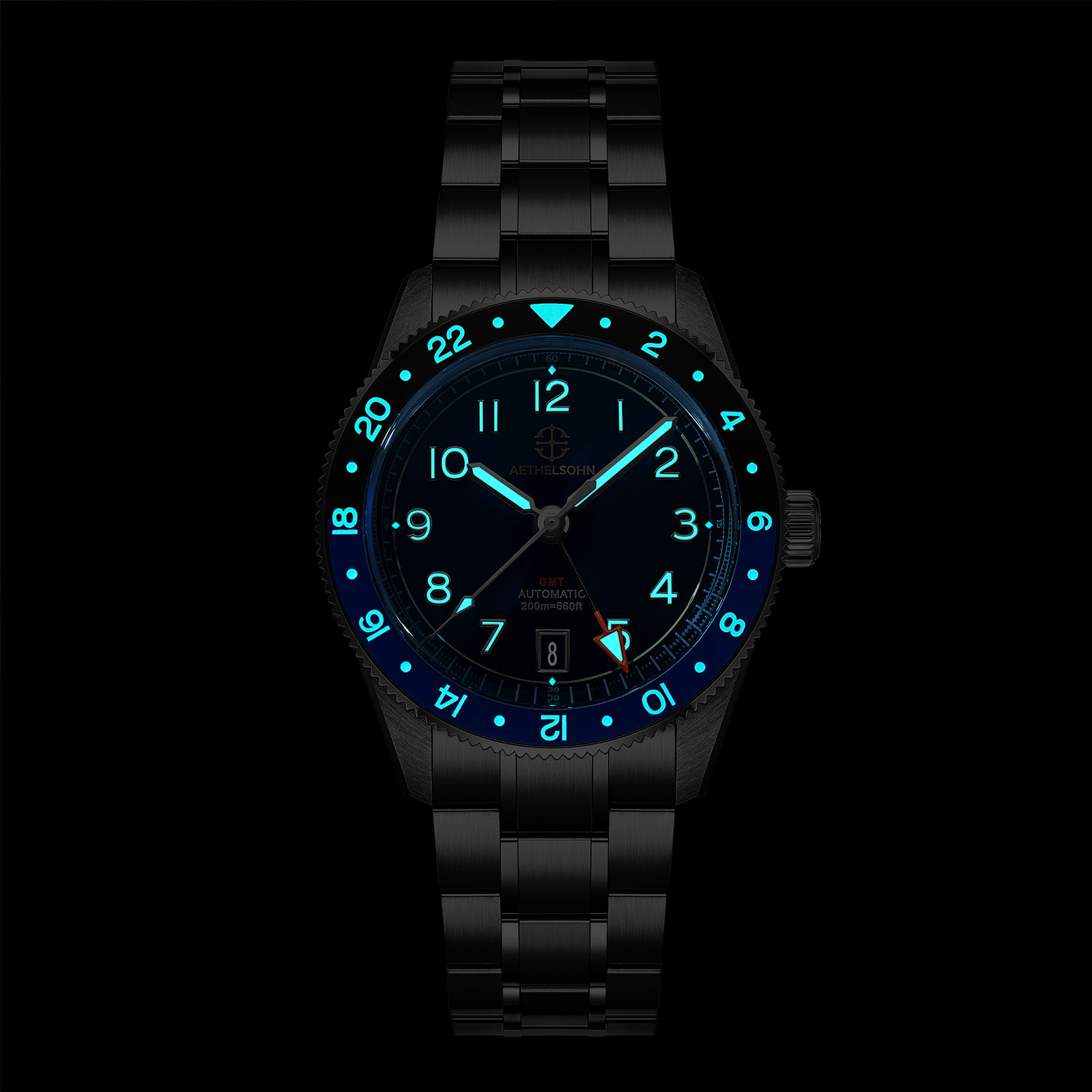 AETHELSOHN Horizon Azure GMT W - Resin Art Underwater recension och pris